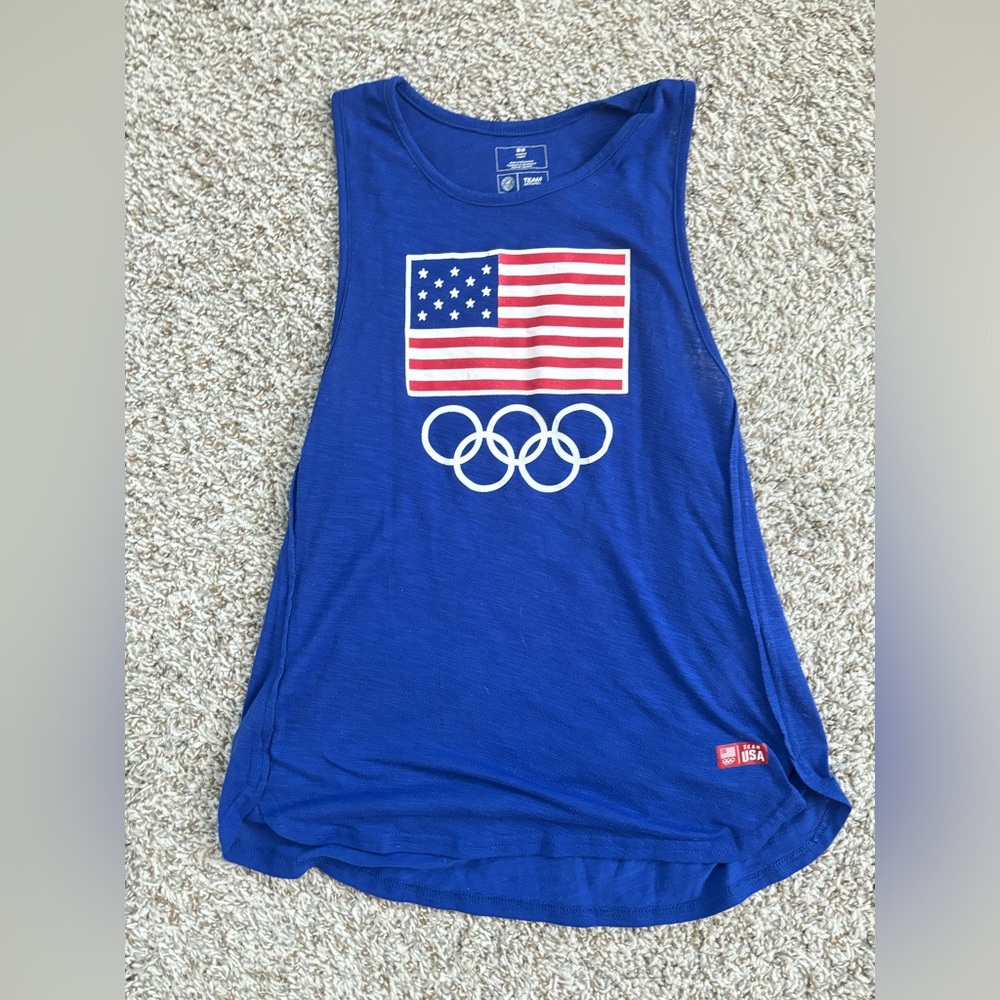 Team USA blue olympic workout tank top